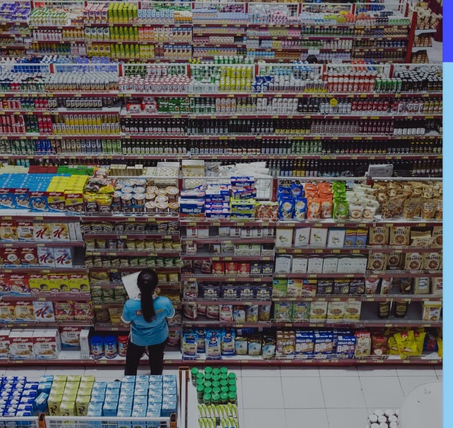 Análisis en punto de venta — estanterías de retail